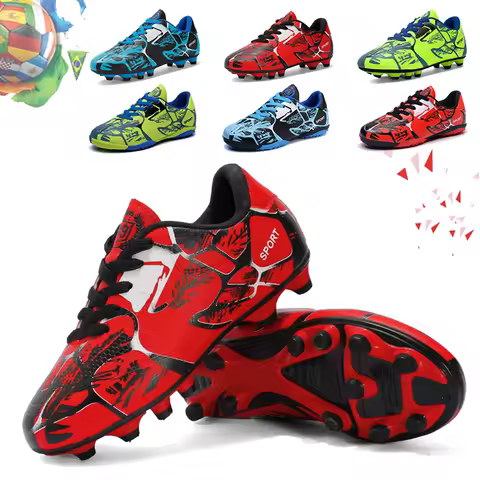 Professional Soccer Shoes Kids Long Spikes FG Football Boots Outdoor Grass Cleats Turf Football Shoe