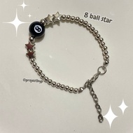 8 ball Silver Edition Bead Bracelet free Box