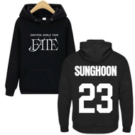 Black Hoodie enhypen fate long sleeve sweater sunghoon juungwon heeseung jay jake sunoo niki