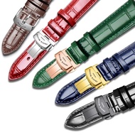1/9✈12mm/24mm for Frank Muller Leather Watch Strap - Adjustable Genuine Leather Strap with Butterfly
