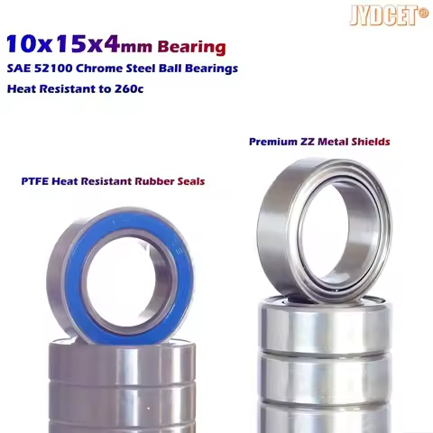MR6700 10x15x4mm - Metal Shield / Rubber Seals - Precision High Speed Bearing for RC TRA4612 TRA5119