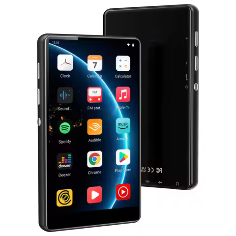 80GB (16GB+64GB) MP3 player for Android with Bluetooth and WiFi, 4.0-inch full touch screen Built-in