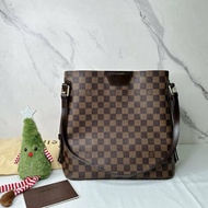 LV 棕色棋盤托特包