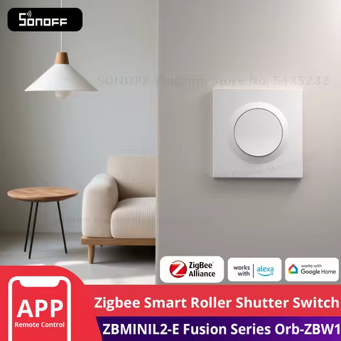 SONOFF ZBMINIL2-E Zigbee Smart Wall Switch Fusion Series Orb-ZBW1L No Neutral Required Seamless Inte