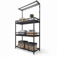 陽臺多肉花架塊.根植物架.可掛補光燈.小盆栽架子.鐵架.一體式.園