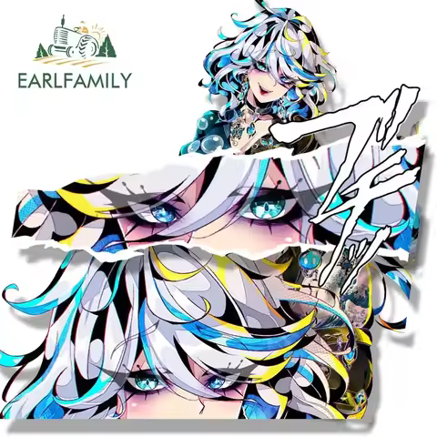 EARLFAMILY Gothic Furina Fanart Car Sticker Anime Genshin Impact Sketch Waifu Decal JDM Gyaru Girl P