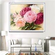 DIY 5D round full beads Peony Lily Flowers Bloom Rich diamond painting,beads painting