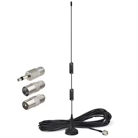 FM Antenna for Indoor Video Home Theater Stereo Receiver Tuner Magnetic Base FM Radio Antenna with A
