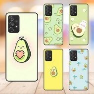 Cute Avocado black border Samsung A72 phone case