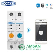 Smart MCB Wifi 63A ELCB RCBO kWh Meter Over Voltage Current Protection