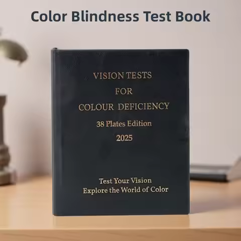 New Edition Ishihara Optometry Test Book | 38 HD Plates | Premium Leather Cover