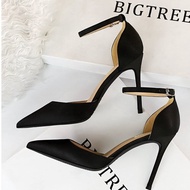 7cm pointed high heels, silk satin, pointed toe, closed back number 1, luxurious feminine style 7cm 
