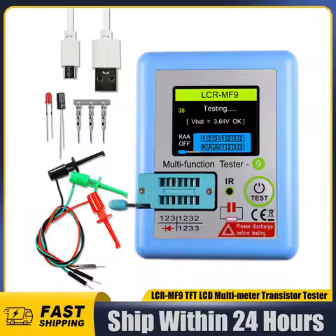 LCR-MF9 TC1 T7 TFT LCD Display Multi-meter Transistor Tester Diode Triode Capacitor Resistor Test Me
