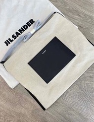 Jil Sander帆布大托特包沙灘包 37-30-14cm