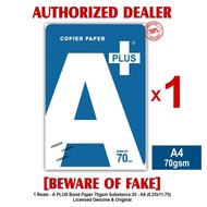A PLUS Bond Paper Papers A4 Size 8.25x11.75in 70gsm Sub. 20 APLUS Copy Paper BLUE Label - 1 Ream