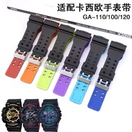 Suitable for Casio Watch Black Gold GA110 Watch Strap Male ga100 Rubber GA400 Silicone ga120/140