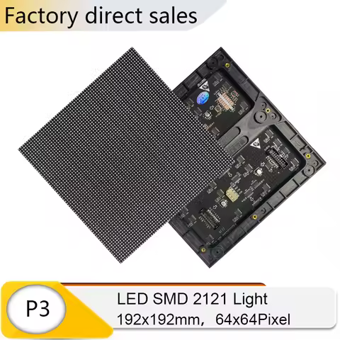 2pcs/Lot P3 LED Full Color Indoor Matrix Panel 192x192mm 64x64 Pixels HUB75 Full Color Module SMD212