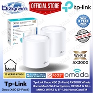 Tp-Link Deco X60 (2-Pack) AX3000 Wi-Fi 6 Whole Home Mesh System, WPA3 encryption &amp; TP-Link HomeCare, Ultra-Low Latency