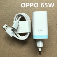 Origina OPPO 65W Charger Reno4/5/6 Data Cable Find X3 Fast Charge Plug Realme GT Neo2 Mobile Phone TypeC