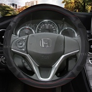 Microfiber Leather Car Steering Wheel Cover For Honda City 2014-2019 Fit 2014-2019 Jazz 2014-2019 HR