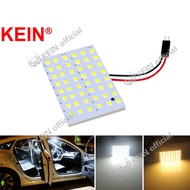 KEIN 48SMD Dome Light Car Interior Lamp T10/C5W/Festoon 31-41mm Warm White 2835 Plate C10W/C3W BA9S/