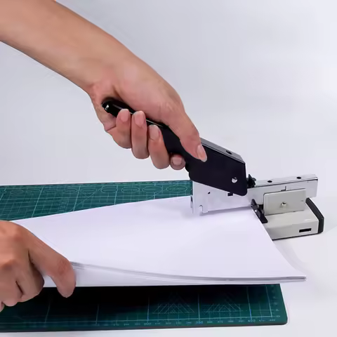 Big Heavy Type Metal Stapler Bookbinding Stapling 120 Sheet Capacity Office Tools Fit Staples(Pins)