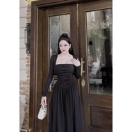 Women's dress Set 2 Piece, long elastic waistband dress with long sleeves dx