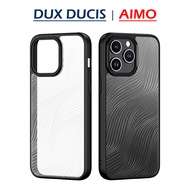 DUX DUCIS AIMO MagSafe เคสแข็งกันกระแทกกสำหรับ Apple iPhone 15 / 15 Plus / iPhone 15 Pro Max เคสผิวด้านใสโปร่งแสง กันลื่นป้องกันสีเหลือง เคสโทรศัพท์ป้องกันเต็มรูปแบบทนทาน