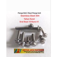 FLANGE BOLT /DRAT BOLT 10 /M.6 (Length 1.2cm-1.5cm-2cm-2.5cm-3cm-3.5cm-4cm-4.5cm-5cm) Stainless 304