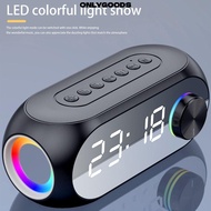 ONLYGOODS Clock Bluetooth Speaker, 360° Surround Sound Multifunctional Bluetooth Speakers, Portable 