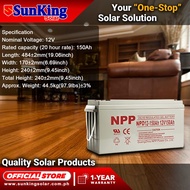 Factory direct sales NPP Battery Deep Cycle 150AH Lead Acid Solar Battery Heavy Duty Ebike Battery