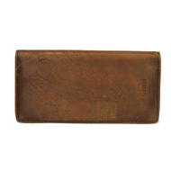 Berluti Santal Scritto翻蓋長版皮夾 - 全新Logo壓花 - Venezia小牛皮 - 黑橙配色 - 風琴褶設計 - 鈔票隔間 - 卡包 - 零皮夾 - 書法圖案 - 可可色 -