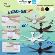 Alpha Fan AX80 DC Motor 5 Blades Ceiling Fan With Remote Control AX80/5B 56'' 40'' AX828/56 AX828
