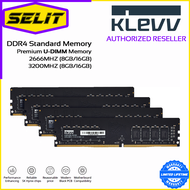 [SELIT TRADING] KLEVV DDR4 Performance RAM premium UDIMM 2666MHZ 3200MHZ 8GB 16GB, Limited Lifetime Warranty with Tech Dynamic
