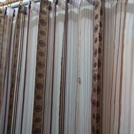 NEW Vitrase Bordir Salur Coklat Tua 2 Mtr