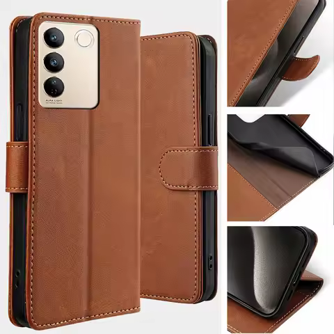 For Vivo V27 Book Style Case Multi-color Leather Flip Protect Cover for Vivo V27 V25 V23 Pro V27E V2