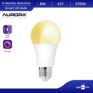 Aurora 8W E27 (2700K / Warm) Smart Bluetooth Dimmable LED Light Bulb For Ceiling Downlights Lampu (S