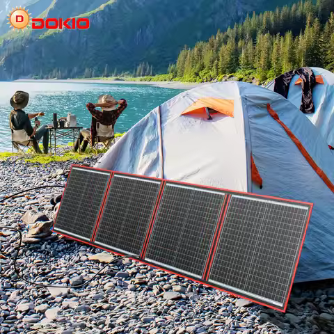 Dokio 18V Portable Solar Panel 160W Foldable Placa &12V Cargador Flexible Kit Solares System For Cam