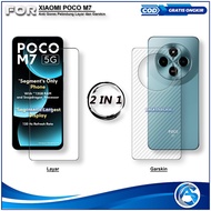 LAYAR 2IN1 Tempered Glass Anti Spy Xiaomi Poco M7 M7 Pro Privacy Screen Protector Package