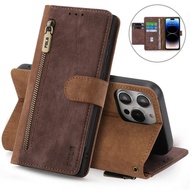 For Motorola Edge 60 30 40 50 Neo X30 X40 Pro 5G RFID Leather Zipper Wallet Case Moto Edge 30 Ultra 
