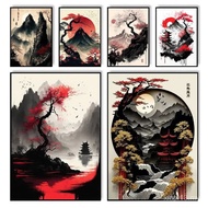 Japanese landscape series Poster Prints, Modern Wall Art,Bedroom,Dining Room,Bar,Cafe,Home Decor,No 