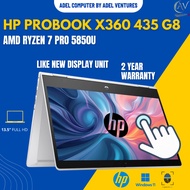 2 Year Warranty (Like New Display Unit )HP ProBook X360 435 G8 2-in-1, AMD Ryzen 7 Pro 5850U Laptop,