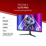PRISM+ X270 PRO | 27'' 240Hz 1ms | 1500R Curved WQHD AMD FreeSync Premium Gaming Monitor [2560 x 144