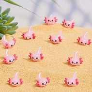 Lewtemi 12 Pieces Mini Resin Axolotl Charm Axolotl Tiny Animal Figurine Miniature Figures Garden Lan