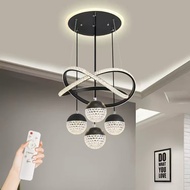 lampu gantung kristal minimalis mewah Lampu Gantung Ruang Tamu Lampu Gantung Dekoratif 3 warna LED