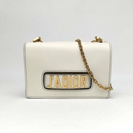 DIOR Jadior鏈條包中號25白色牛皮金扣2017肩背包