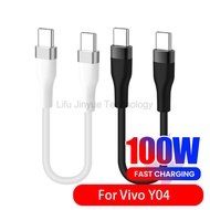 LIKAIYUE  type c charging  25cm short cable Type-C to Type-C short line charger cord for  Vivo Y04  