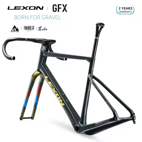 Lexon New Carbon Gravel Frame Disk Brake Framework Carbon Gravel off-Road Bicycle Frame Disc Brake C