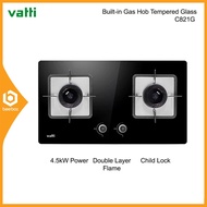 Vatti C821G Free Standing / Built-in Glass Gas Hob with Double Layer Flame 4.5kW