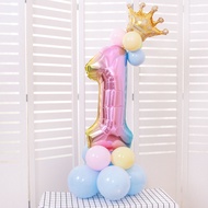 GRATIS ONGKIR - 6353 Balon Ulang Tahun Motif Nomor / Dekorasi Pesta Balon Standing / Balon Set Nomor